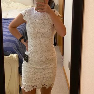 White laced dress